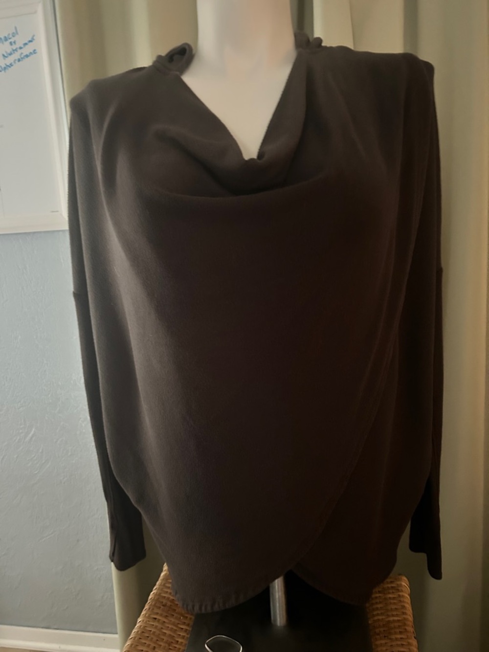 Athleta Blue Parana Wrap Sweatshirt with Hood Size S